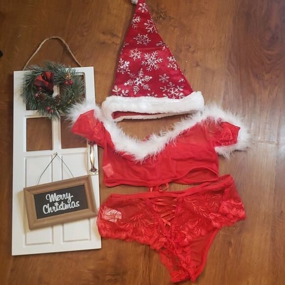 Mrs. Claus Santa Costume Lingerie - Picture 5 of 6